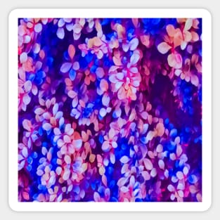 Light Pink Blue Petal Leaves Sticker